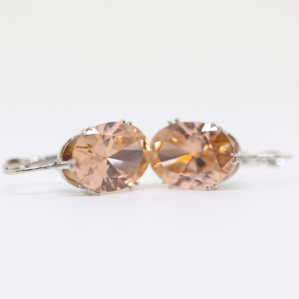 18k Gold Dipped White, Champagne or Blue Topaz - Picture 7 of 15